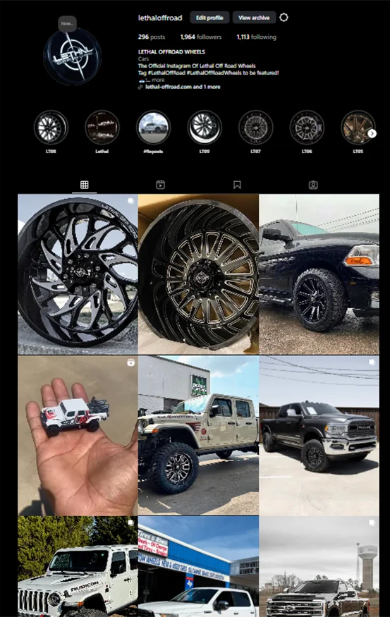 Lethal Offroad Instagram