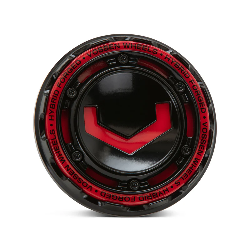 MODULAR BILLET CAP - LARGE - GLOSS BLACK / RED INSERT-GBC