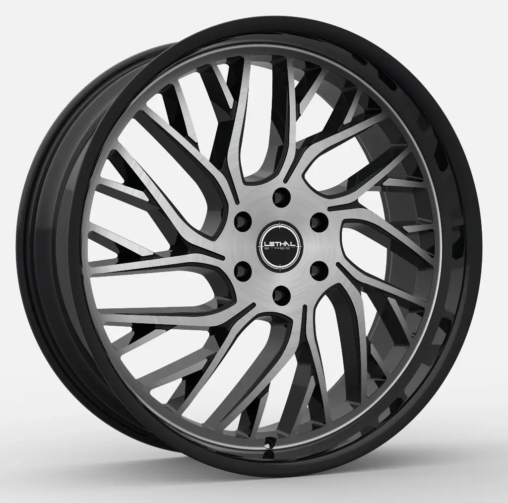 LETHAL STREET SERIES (STATIC) (LS01) 24X9 6X139.7 +30 78.1 GLOSS BLACK BRUSH FACE