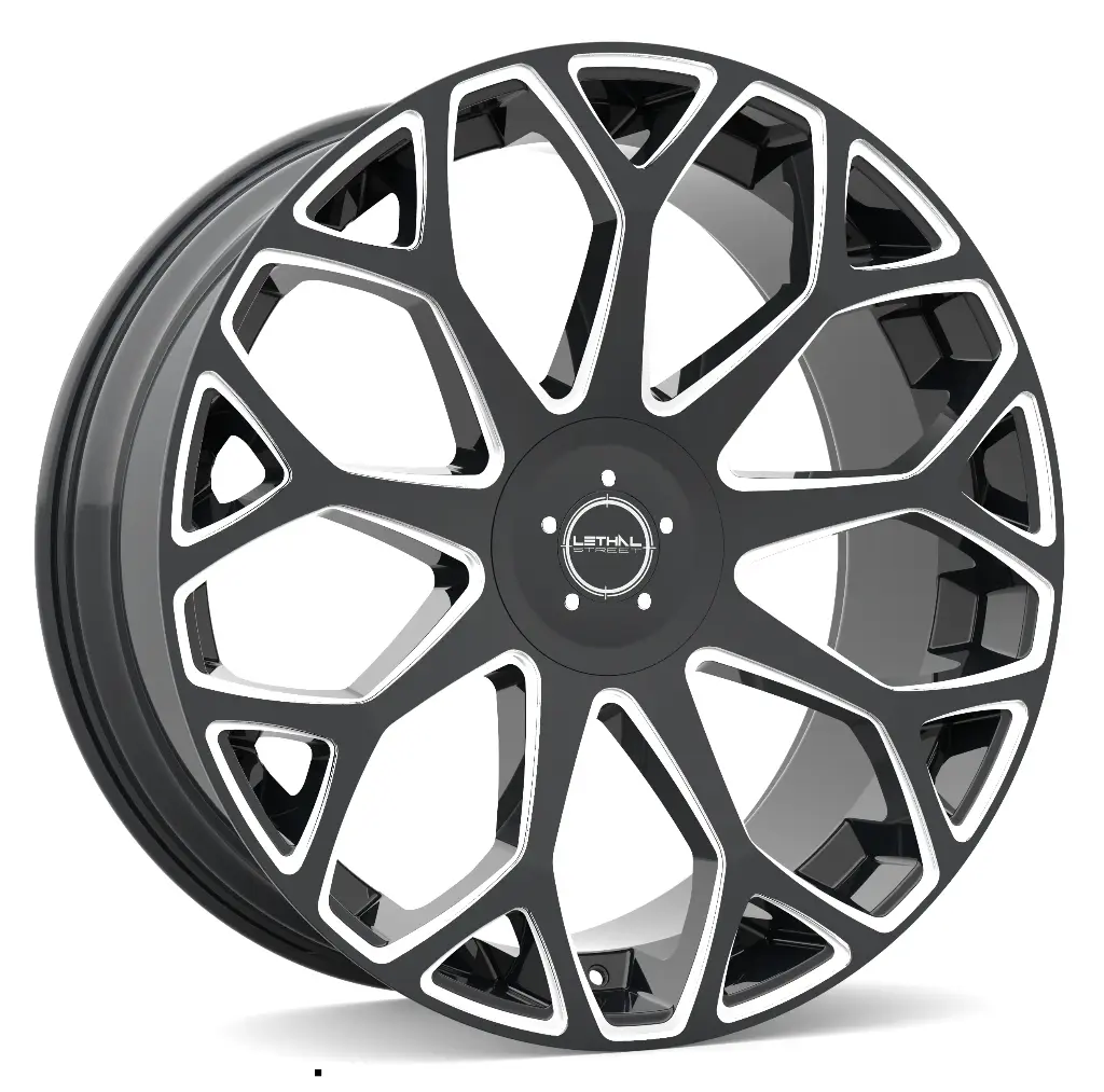 LETHAL STREET SERIES (ACE) (LS03) 24X9.0 5X115 / 5X120 +18  78.1 BLACK MILLED