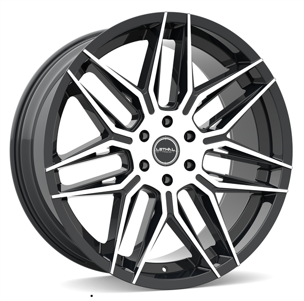 LETHAL STREET SERIES (ELITE) (LS04) 24X9 6X135 +30 87.1 GLOSS BLACK BRUSH