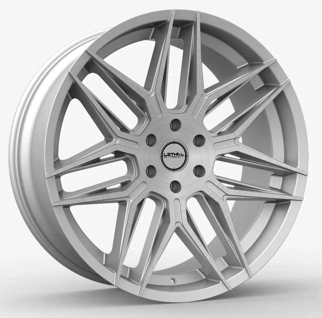 LETHAL STREET SERIES (ELITE) (LS04) 24X9 6X135 +30 87.1 SILVER BRUSH