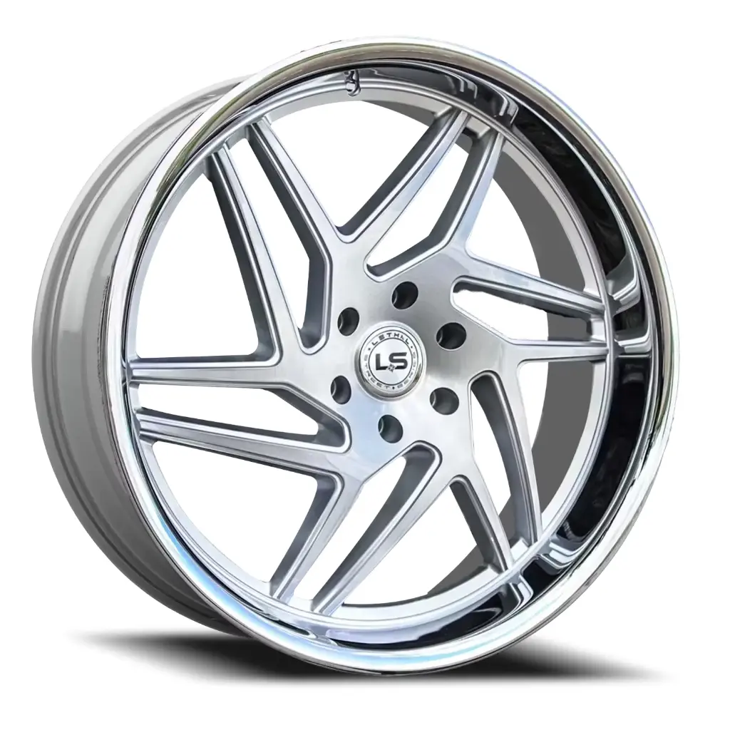 LETHAL STREET SERIES (BLAZE) (LS05) 24X9 5X115 +18 74.1 SILVER BRUSH + SSL