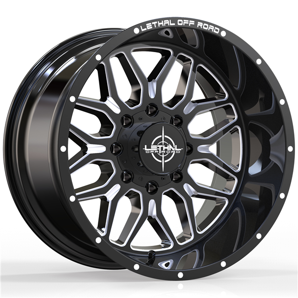 LETHAL OFF ROAD (LT03)(8071) 20X12 5X127 -44 78.1 GBM(GlossBlackMilled)