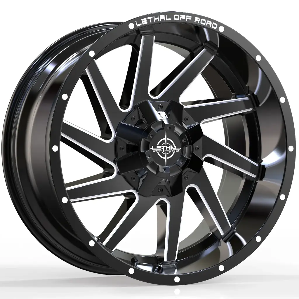 LETHAL OFF ROAD (LT04)(1306) 20X10 6X135 / 6X139.7 -12 108 GBM (GlossBlackMilled)