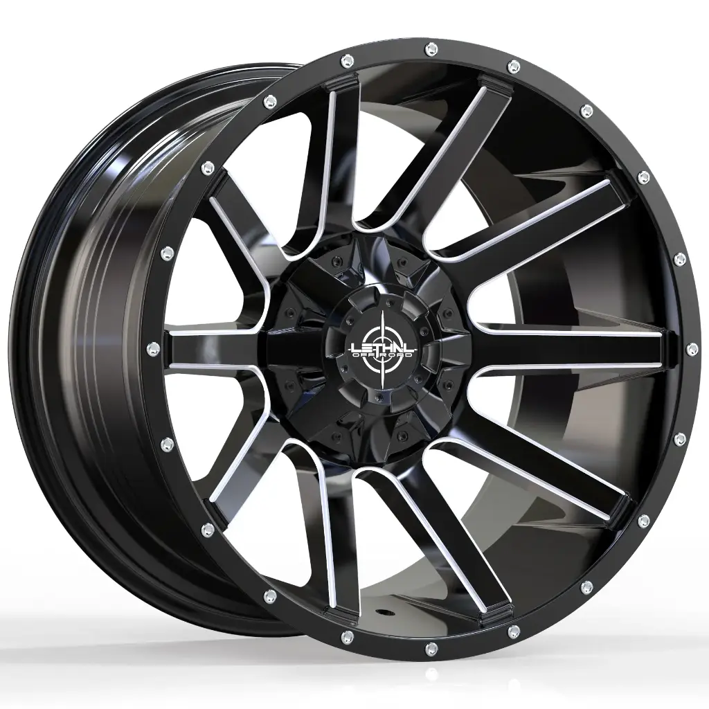 LETHAL OFF ROAD (LT05)(1263) 20X10 5X139.7 / 5X150 -12 110.3 GBM (GlossBlackMilled)
