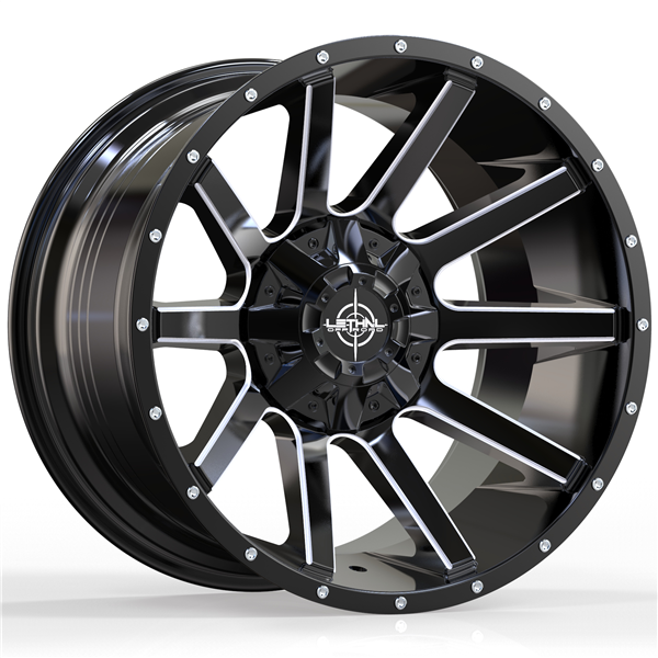 LETHAL OFF ROAD (HITMAN) (LT05) 20X12 5X114.3 / 5X127 -44 78.1 GLOSS BLACK MILLED