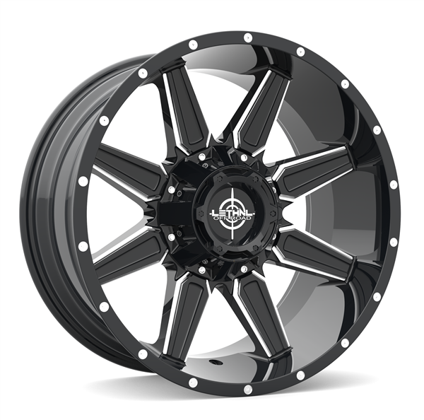 LETHAL OFF ROAD (LT06) 20X10 8X170 / 8X180 -12 125.6 GBM (GlossBlackMilled)
