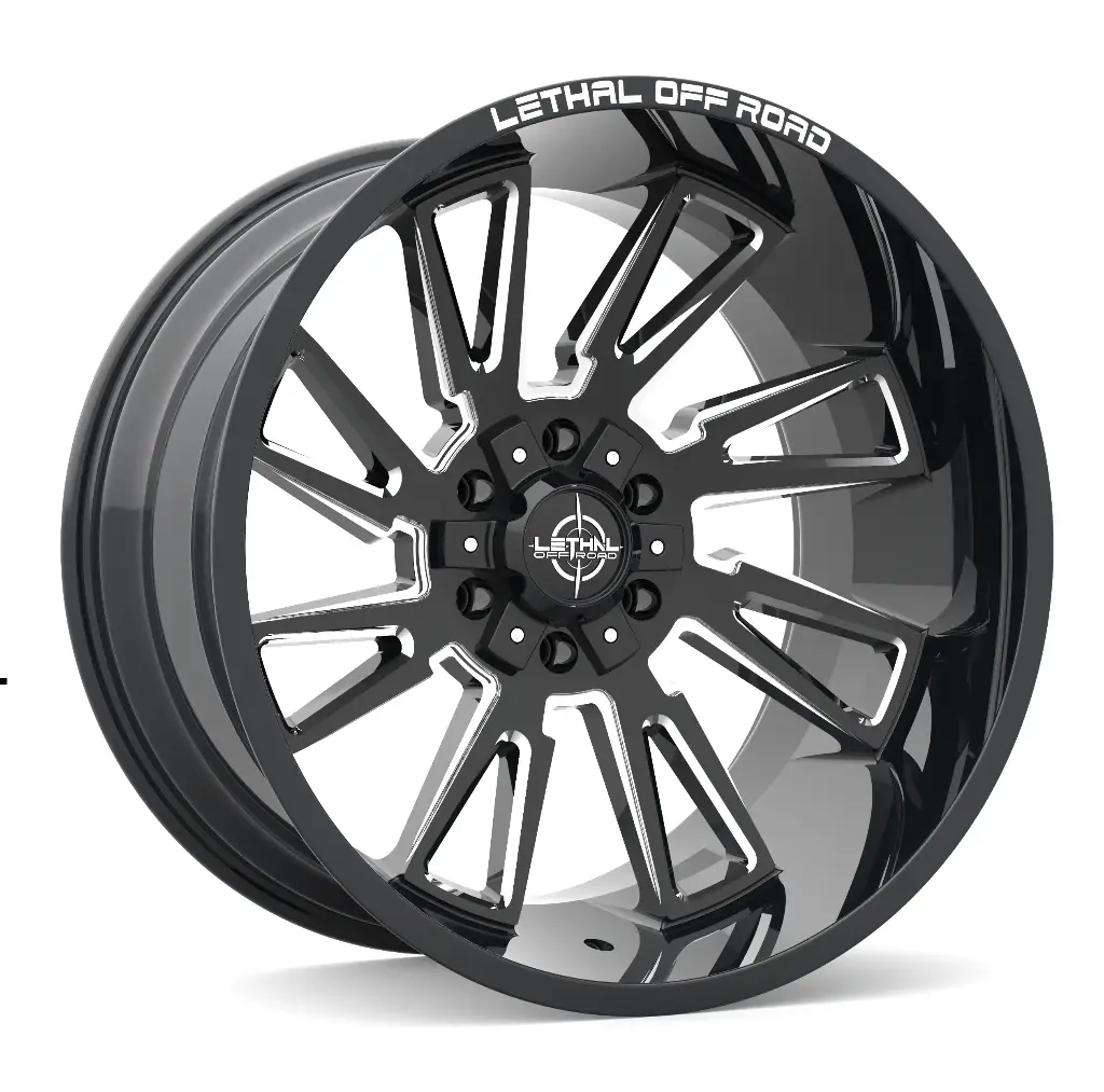 LETHAL OFF ROAD (LT09) 20X10 6X135 / 6X139.7 -12 108 GLOSS BLACK MILLED