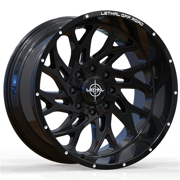 LETHAL OFF ROAD (THREAT) (LT10) 22X12 8X170 -44 125.5 ALL GLOSS BLACK