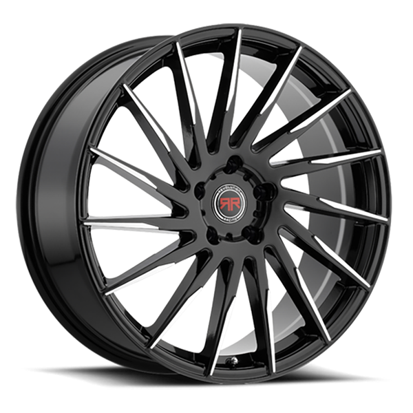 REVOLUTION RACING (RR15) 20X8 5X114.3 +40 73.1 BLACK MACHINE FACE