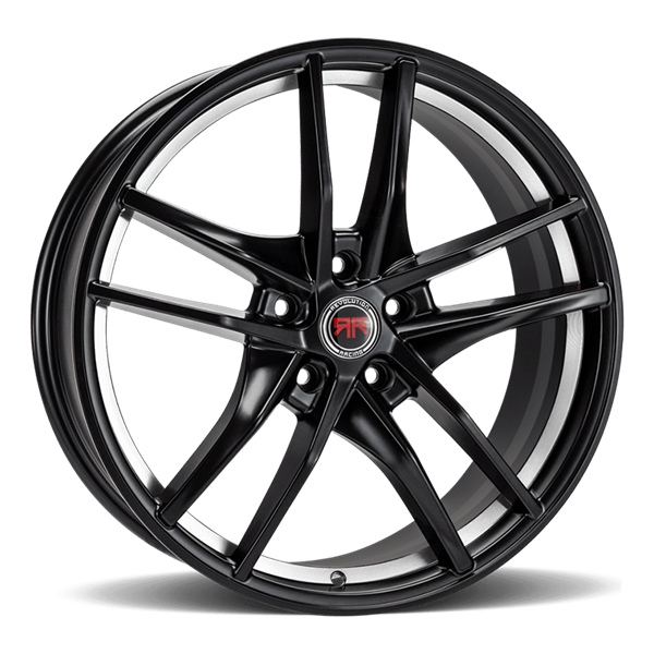 REVOLUTION RACING (RR28) 20X8 5X114.3 +40 73.1 BLACK W/ MACHINED  RING