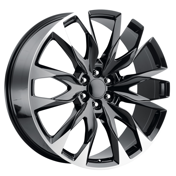 REPLICA TECH RT-27 22x9 6x139.7 +28 78.10 Glossy Black / Machined Face