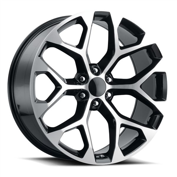 REPLICA TECH RT-8 22x9 6x139.7 +24 78.10 Glossy Black / Machined Face