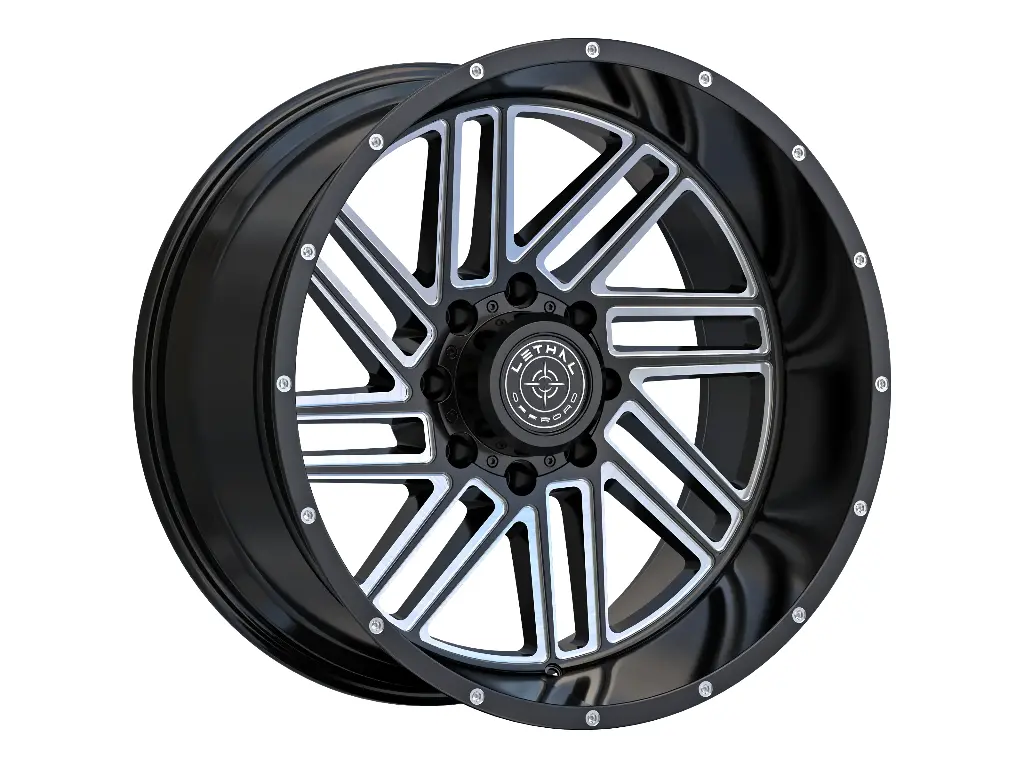 LETHAL OFF ROAD (DRAKO) 20X10 8X170 -18 125.3 GLOSS BLACK MILLED