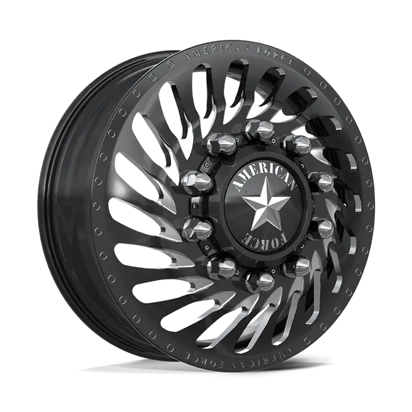 AMERICAN FORCE (RIPTIDE) 24X8.25 10X225 GLOSS BLACK MILLED