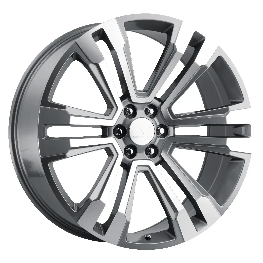 REPLICA TECH RT-4 22x9 6x139.7 +15 78.10 Gray / Machined Face