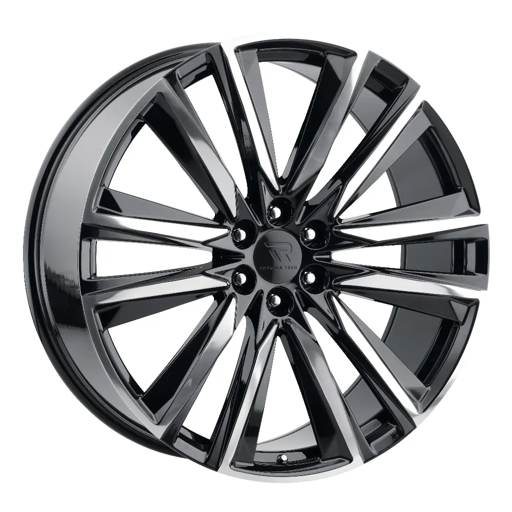 REPLICA TECH RT-41 22x9 6x139.7 +28 78.10 BLACK  POLISHED FACE