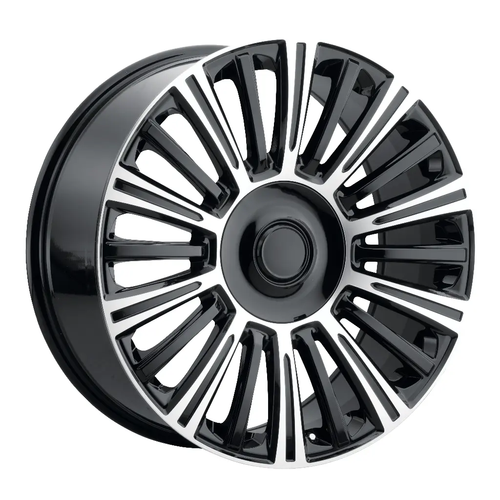 REPLICA TECH RT-42 22x9 6x139.7 +24 78.10 Glossy Black / Machined Face