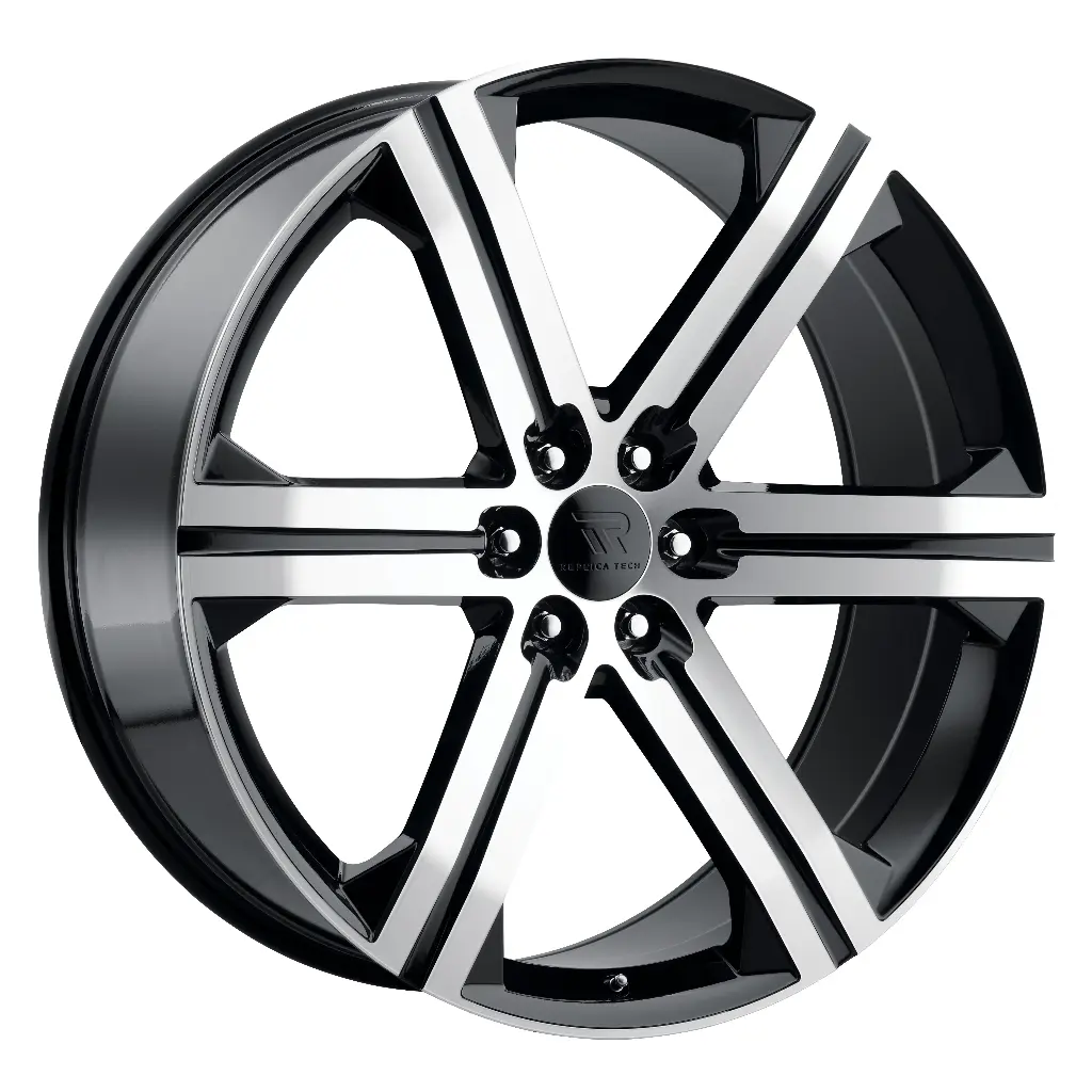 REPLICA TECH RT-43 26x10 6x139.7 +28 78.10 Glossy Black / Machined Face