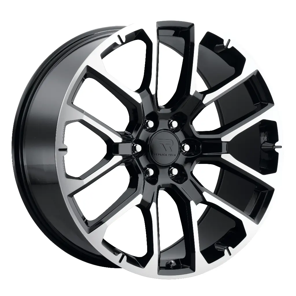 REPLICA TECH RT-47 22x9 6x139.7 +28 78.10 Glossy Black / Machined Face