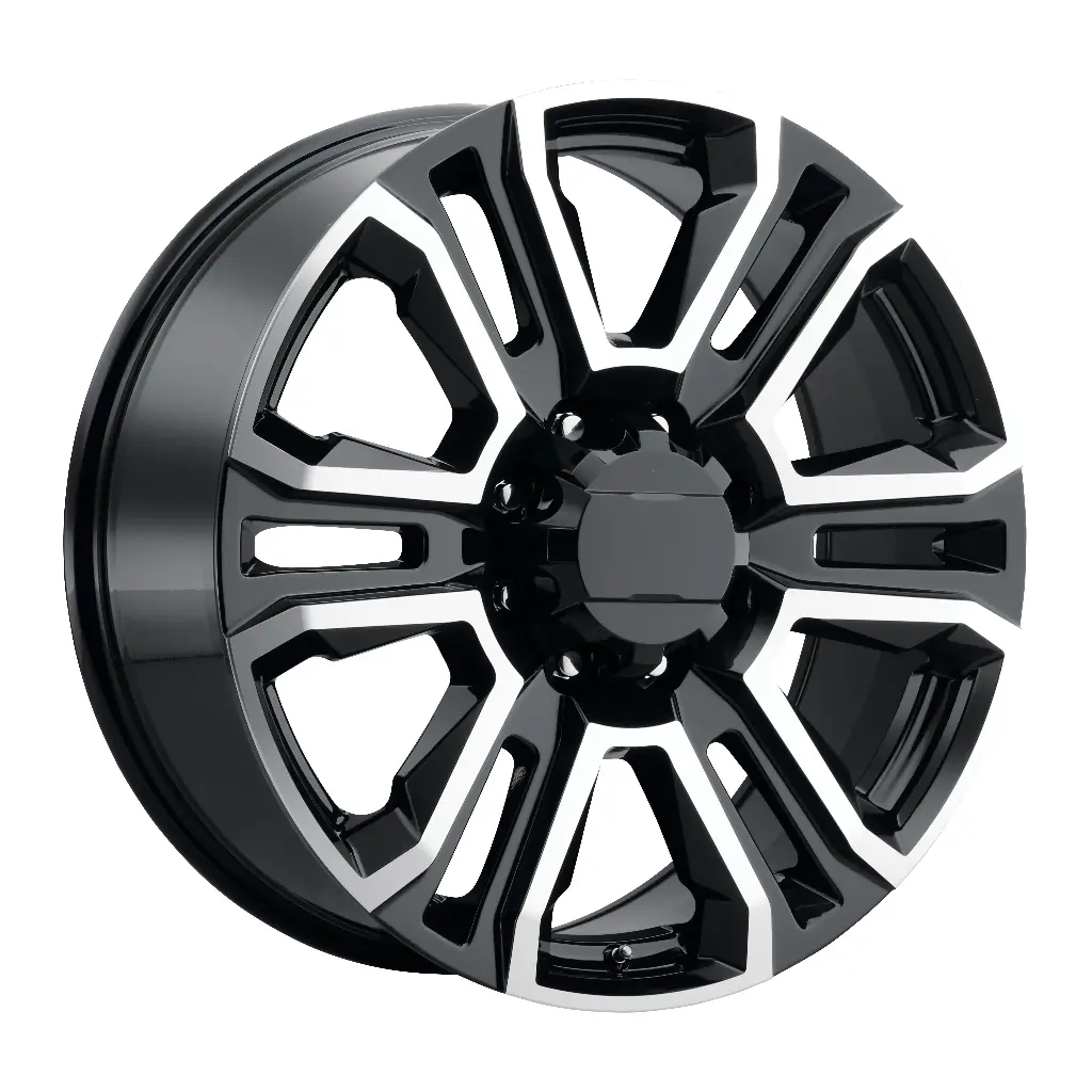 REPLICA TECH RT-81 22x8.5 8x165.1 +44 140.10 Glossy Black / Machined Face