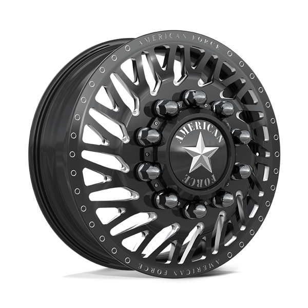 AMERICAN FORCE (TORSION) 24X8.25 10X225 GLOSS BLACK MILLED