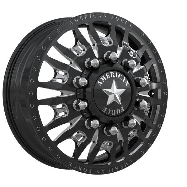 AMERICAN FORCE (NOTCH) 24X8.25 8X200 GLOSS BLACK MILLED