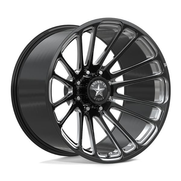 AMERICAN FORCE (OXIDE ZL) 22X12 8X180 GLOSS BLACK MILLED