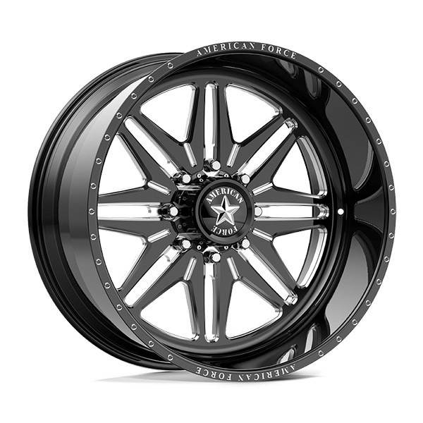 AMERICAN FORCE (CHIEF) 24X11 8X180 GLOSS BLACK MILLED