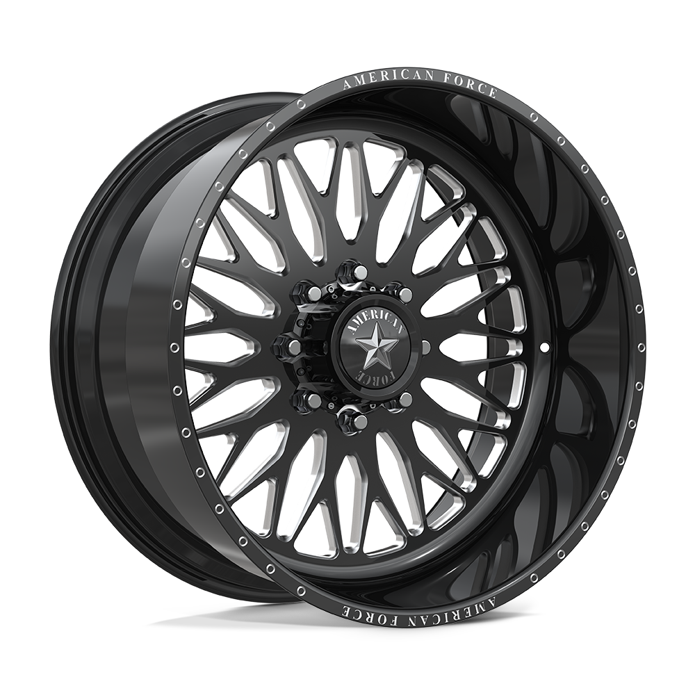 AMERICAN FORCE (EXTORT) 24X11 8X180 GLOSS BLACK MILLED