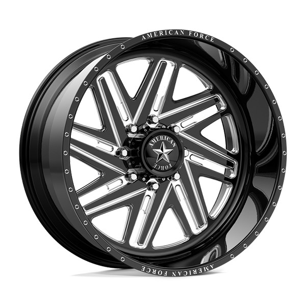 AMERICAN FORCE (CARVER) 24X11 8X180 GLOSS BLACK MILLED