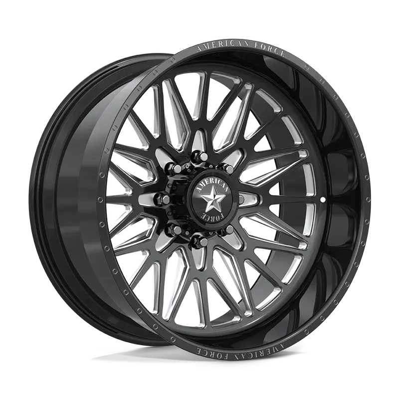 AMERICAN FORCE (FROST CC) 24X12 8X170 GLOSS BLACK MILLED