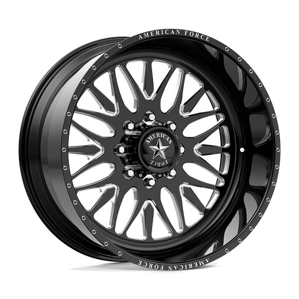 AMERICAN FORCE (LOCUS SS) 24X12 8X180 GLOSS BLACK MILLED
