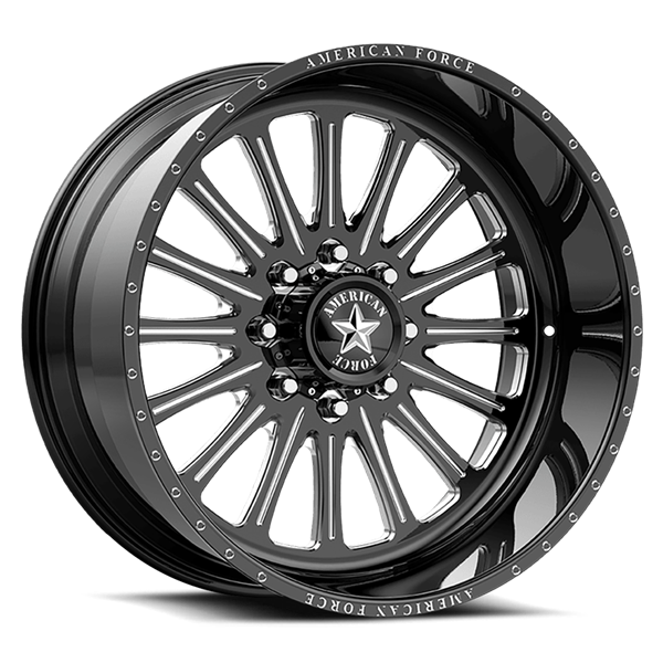 AMERICAN FORCE (LEXAR) 24X12 8X170 GLOSS BLACK MILLED