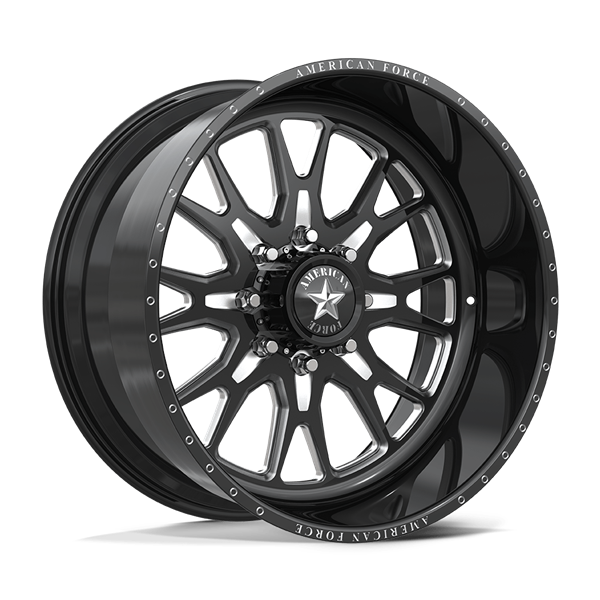 AMERICAN FORCE (MONARCH) 24X12 8X180 GLOSS BLACK MILLED